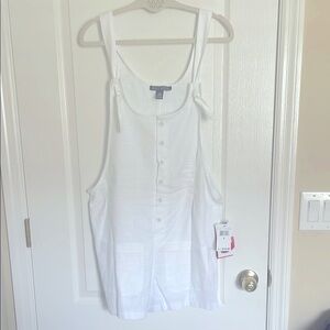 Hot Kiss White Sleeveless Tie Front Jumpsuit